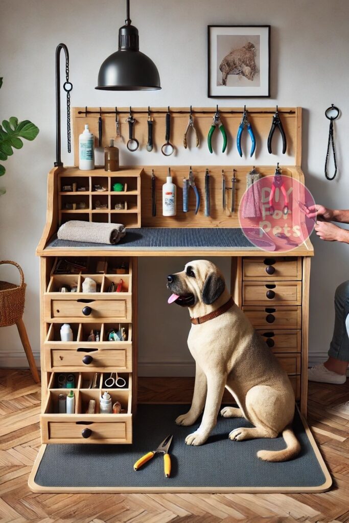DIY Grooming Bench with Built-In Storage
