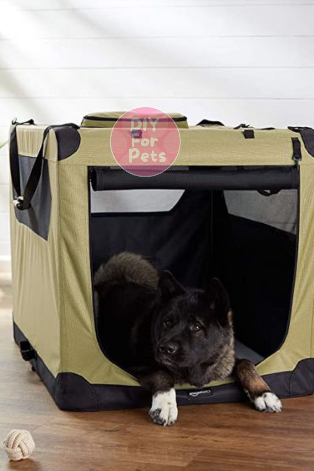 View of 15 DIY Dog Crate Ideas On A Budget (Easy To Build) - DIY For Pets