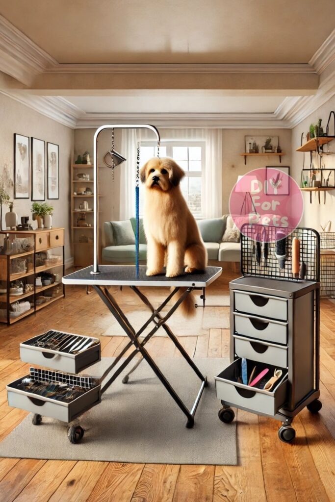 Diy Dog Portable Grooming Station for Small Spaces