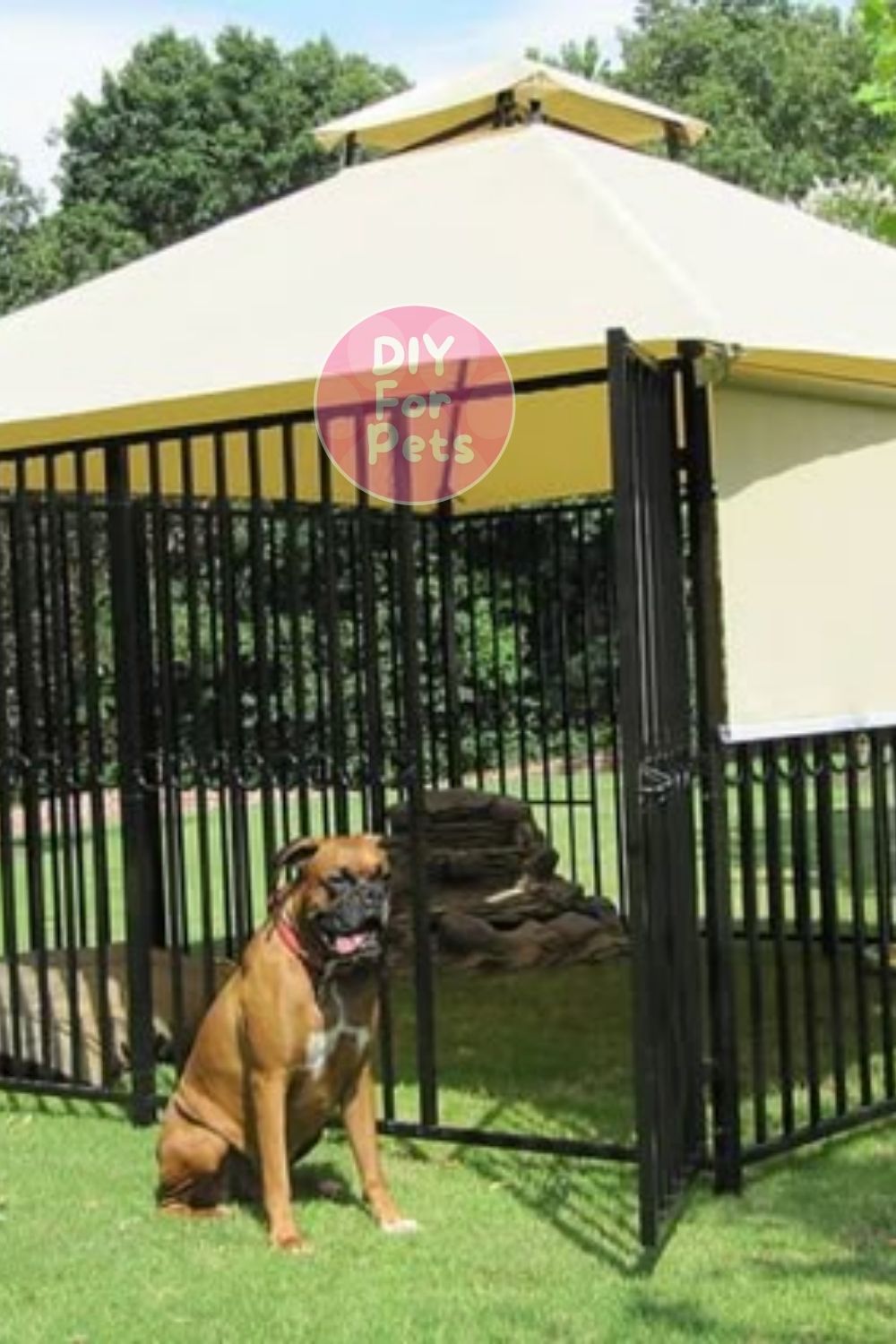 View of 15 DIY Dog Crate Ideas On A Budget (Easy To Build) - DIY For Pets