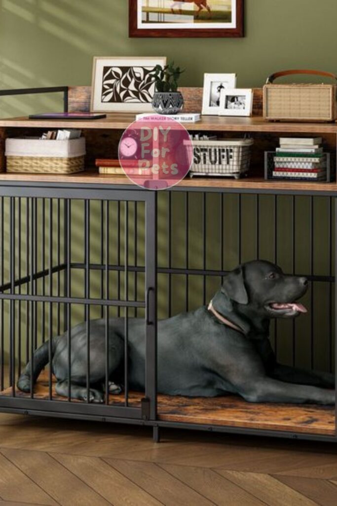 Moderm Crate with Storage for Dogs