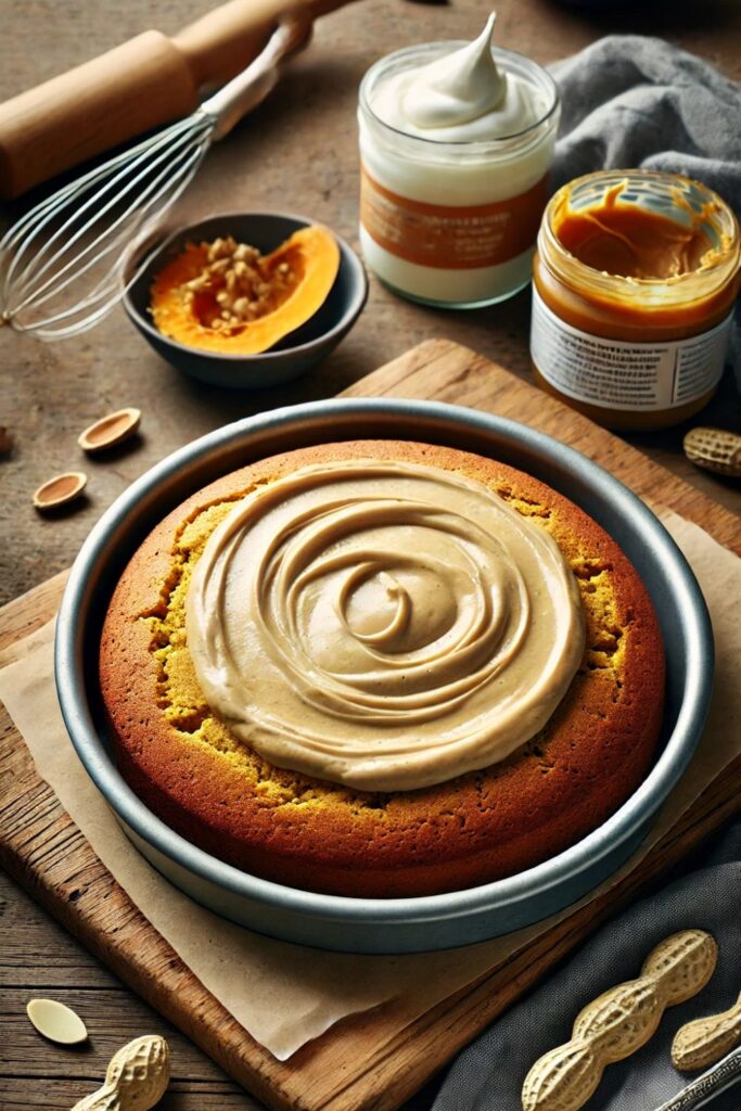 Peanut Butter Pumpkin Cake for Dogs