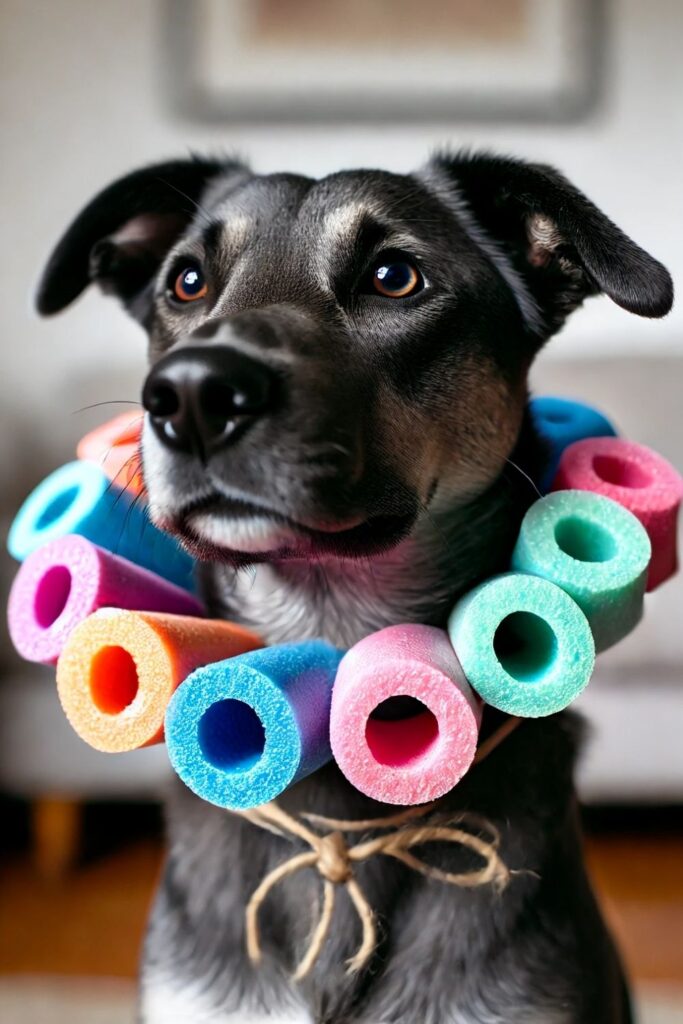 Pool Noodle Cone Diy for Dogs