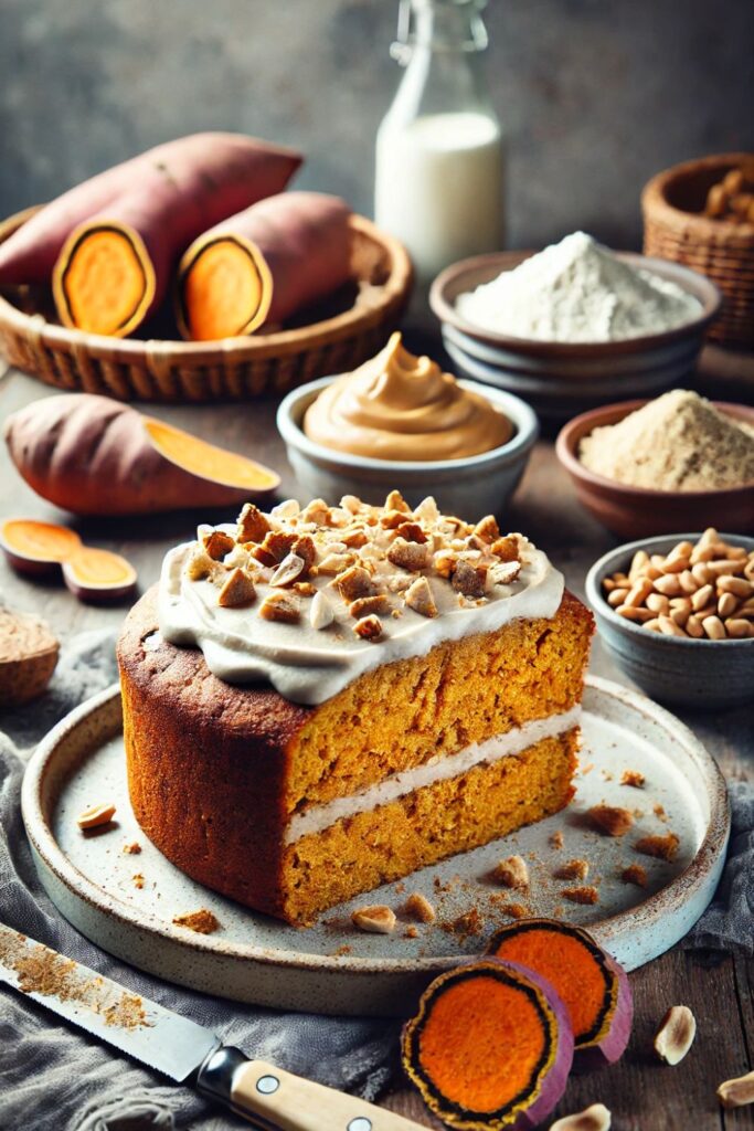 Sweet Potato and Peanut Butter DIY Cake for Dogs