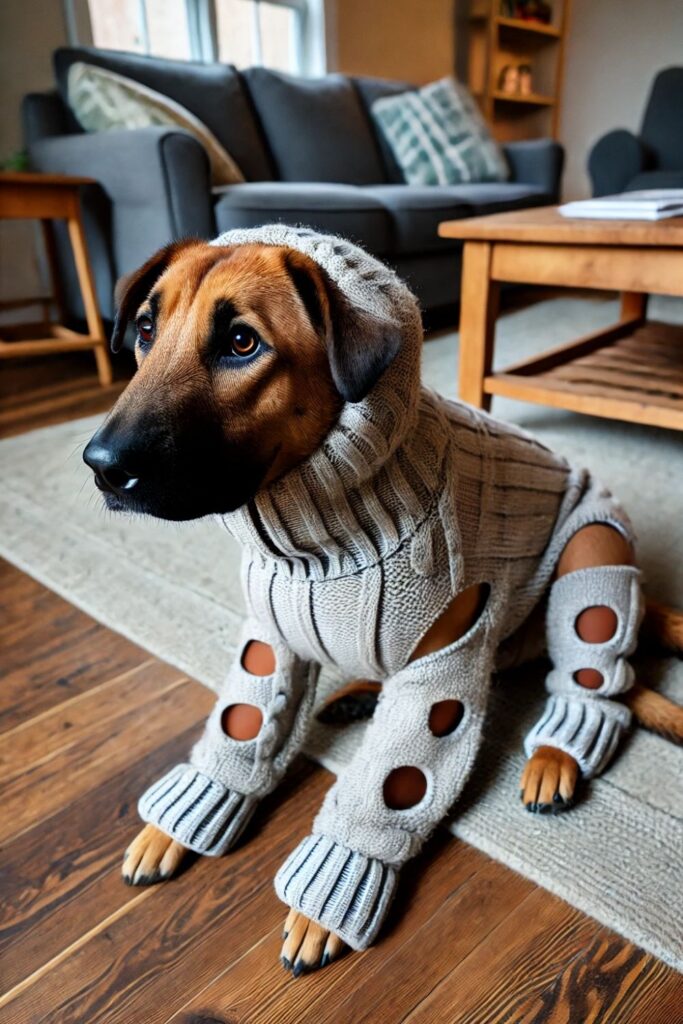 Upcycled Sweater Dog Jacket Diy