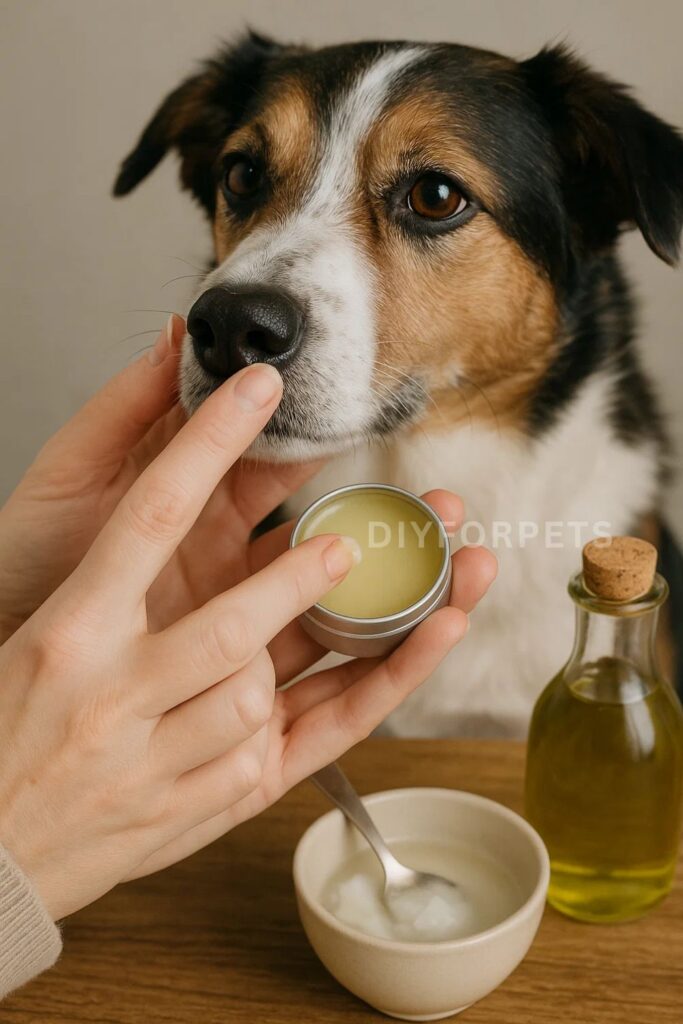 DIY Dog Nose Balm using Coconut Oil