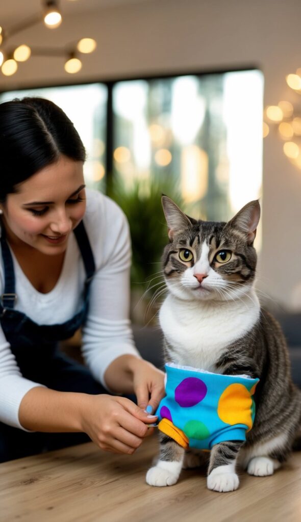 DIY Cat Sock Diaper