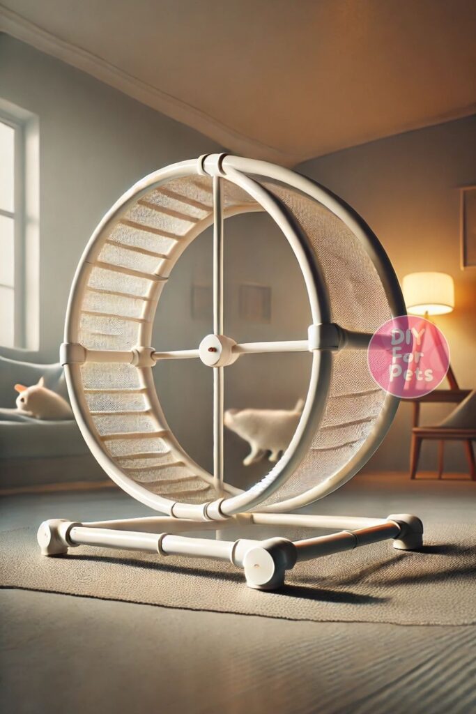 Cat Wheel using PVC Pipe Frame with Mesh Track