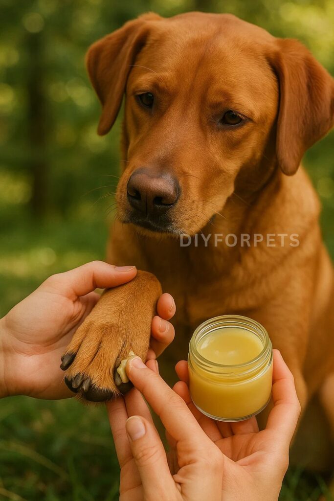 Cocoa Butter and Sweet Almond Oil palm Balm for dogs
