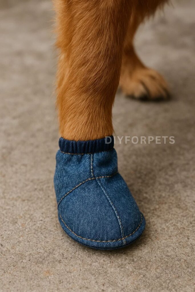 Diy Denim Dog Shoes