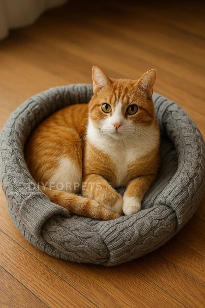 Diy Sweater cat Bed