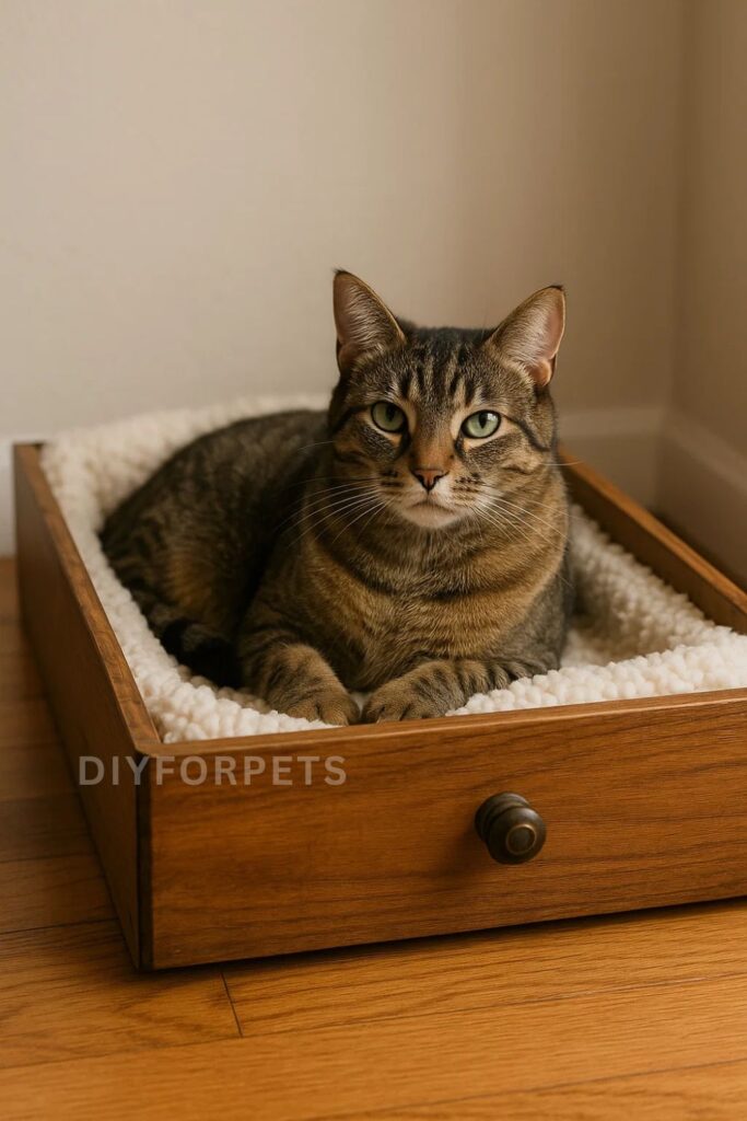 Drawer Bed for diy cat