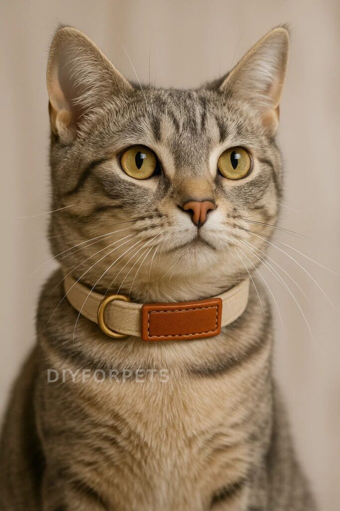 Leather Accent Collar diy for cats