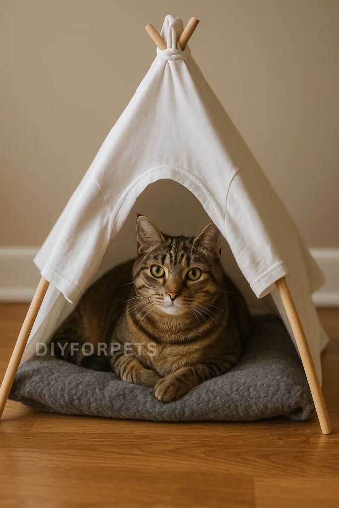 T-shirt Tent diy cat bed