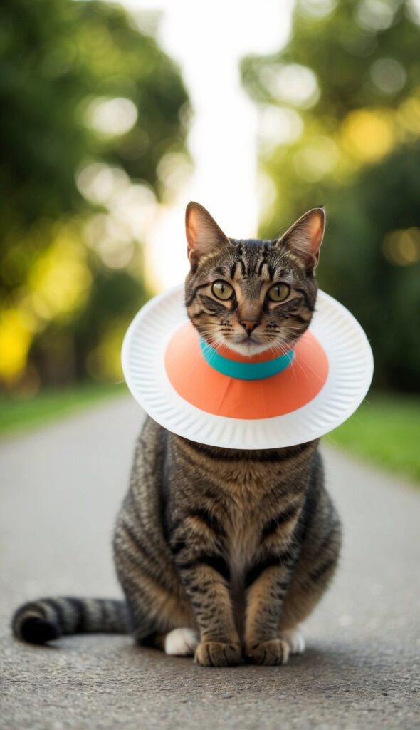 DIY Paper Plate Cone for Cat