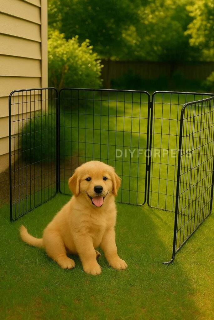 Diy Mesh Play Yard for dogs