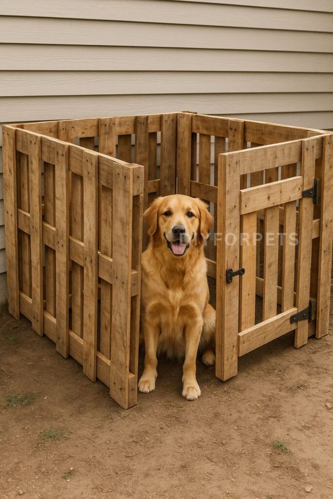 Diy dog pen using Wooden Pallet