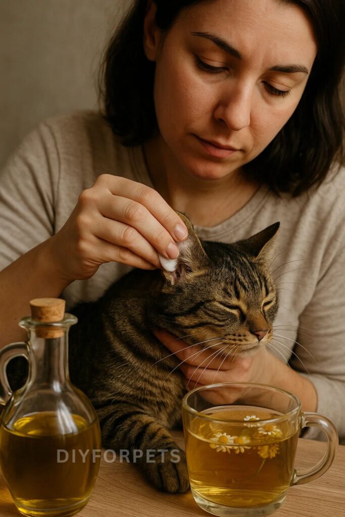 Olive Oil and Chamomile Tea Mixture Diy ear Cleaner