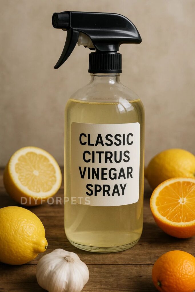 Diy Classic Citrus Vinegar Spray for cats