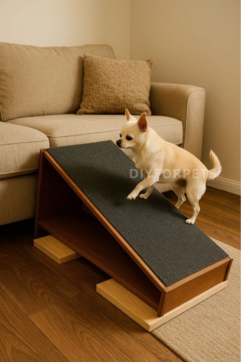 Diy dog ramp using Old Bookshelf