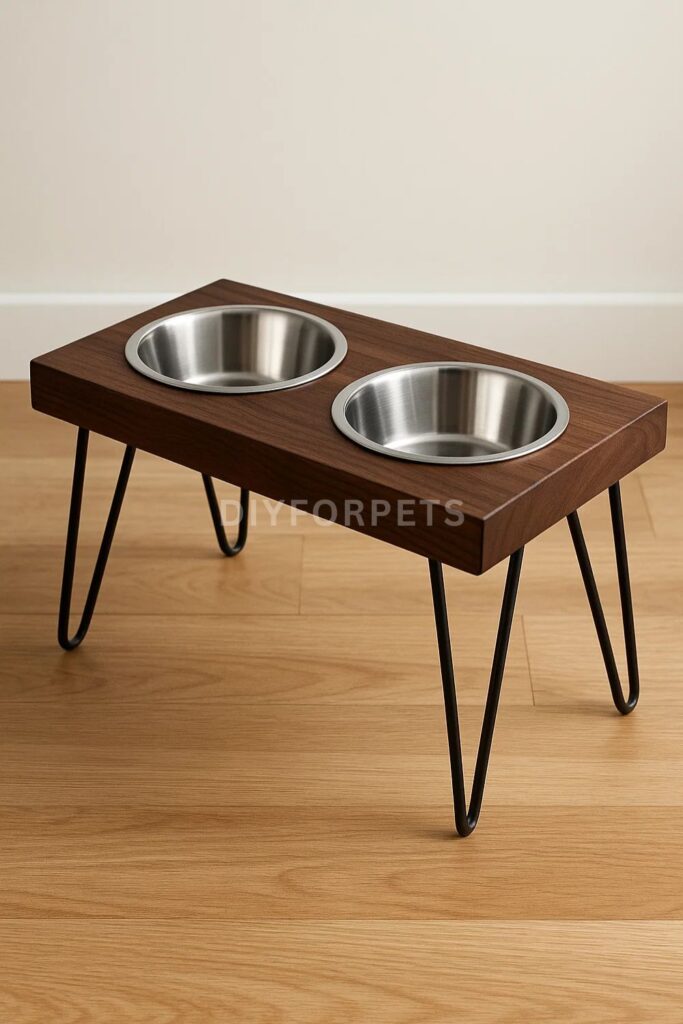 Mid-Century Modern Raised Feeder