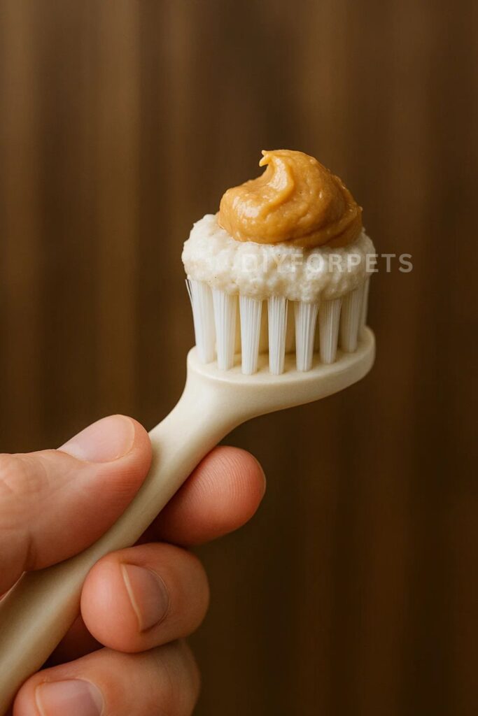 Peanut Butter Toothpaste diy for dogs