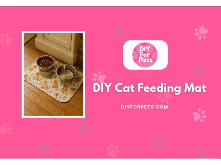 DIY cat feeding mat cover