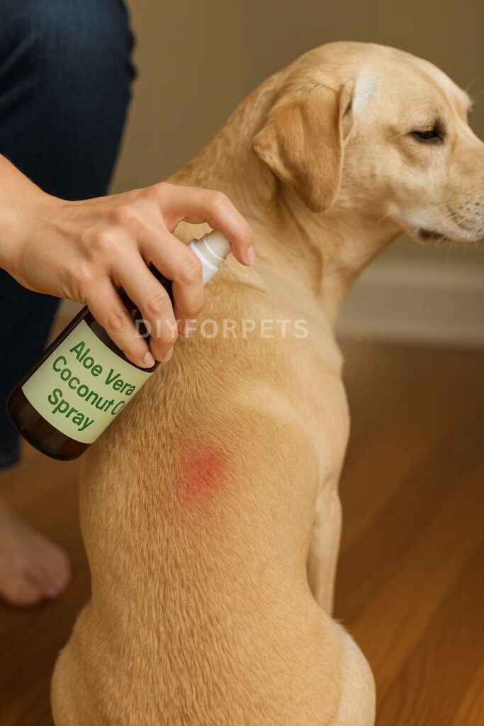 Diy Aloe Vera & Coconut Oil Spray for dogs
