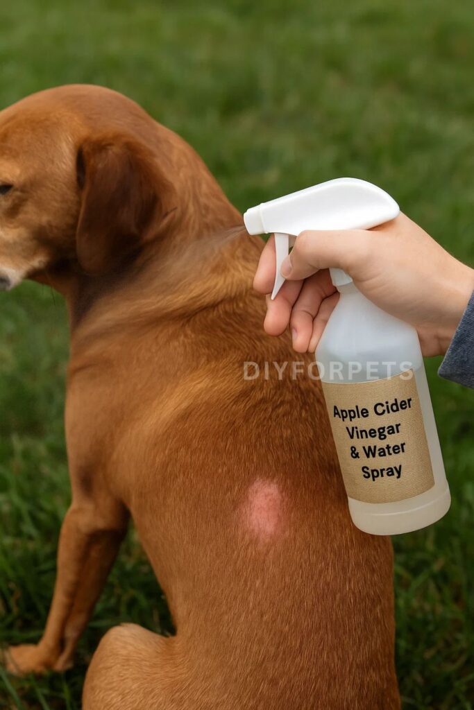 Diy Apple Cider Vinegar & Water Itch Spray for dogs
