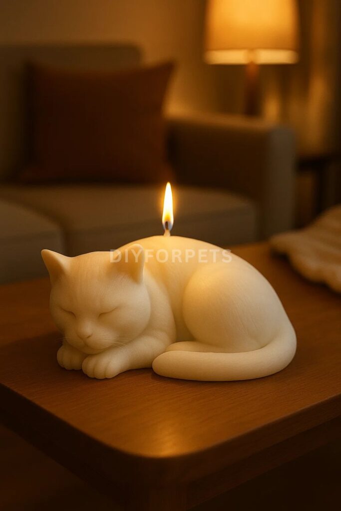 Realistic Cat-Shaped Candles