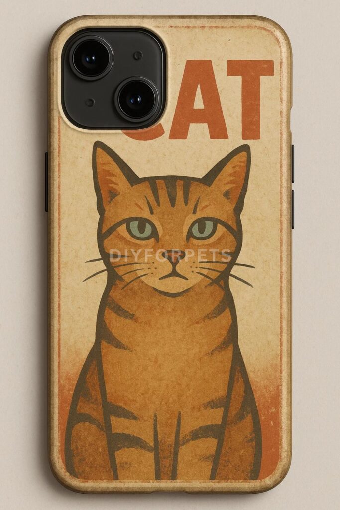 Retro vintage poster-style phone case