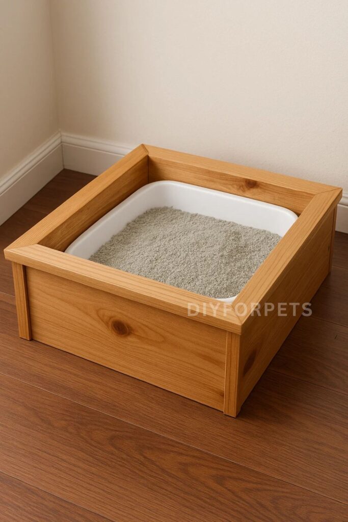 Wooden Frame Litter Box