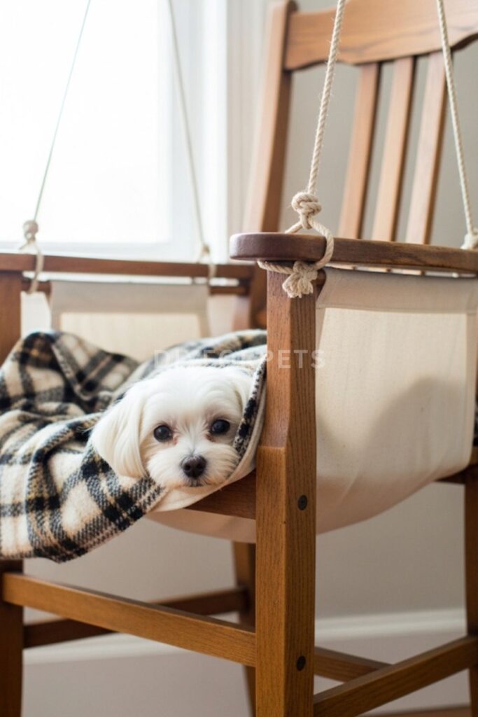 Canvas Chair-Frame Hammock diy for dogs