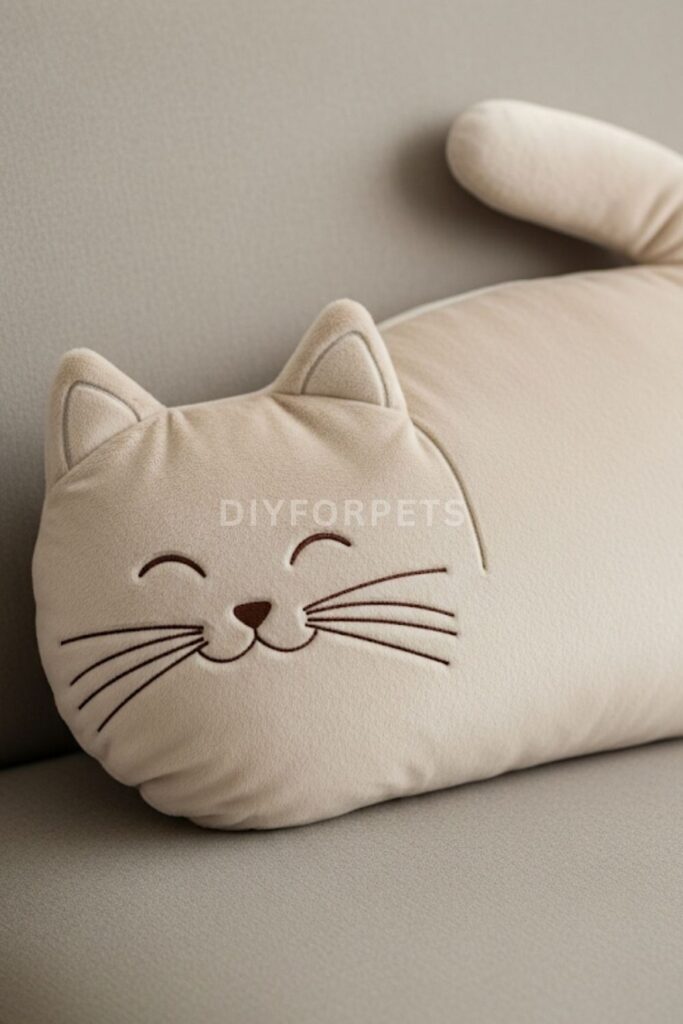Cat-Shaped Throw Pillows