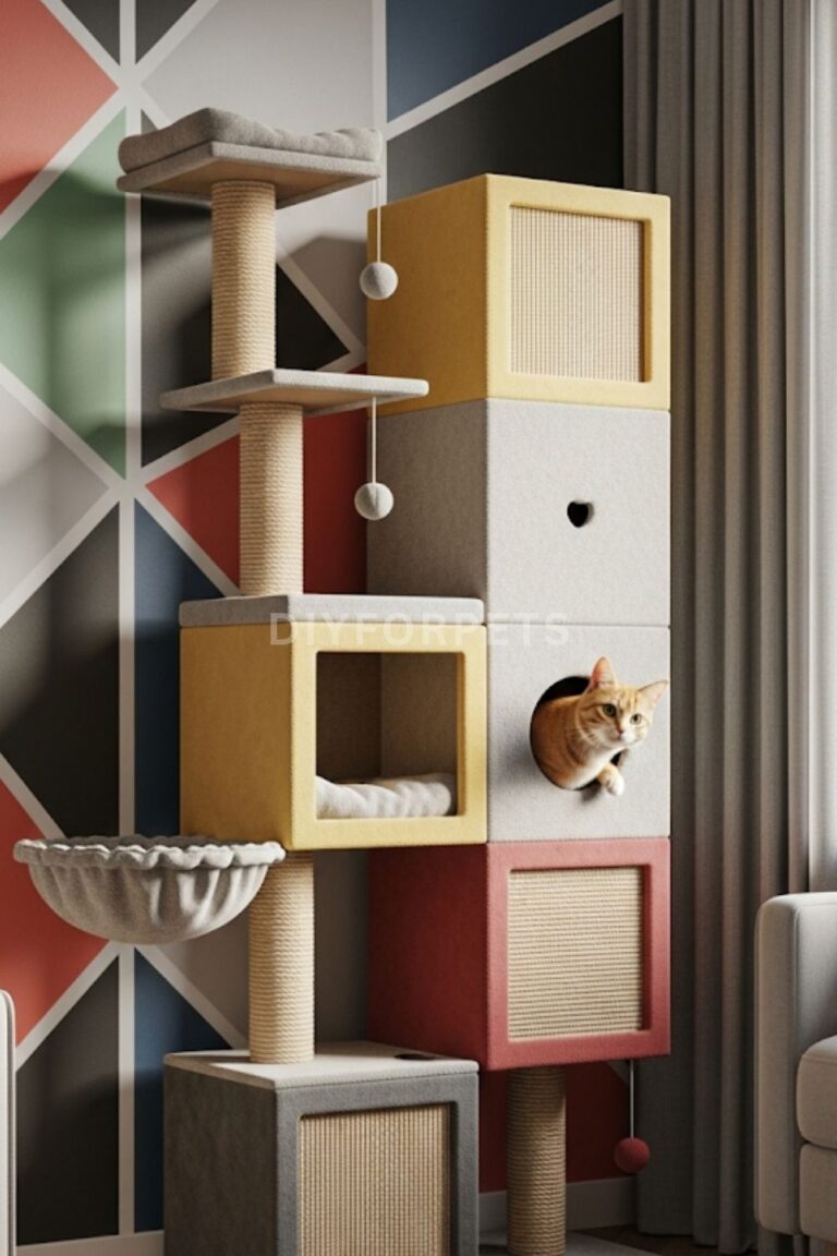 Modular Tree Boxes 17 Stunning DIY Cat Tree Designs That Look Like Designer Furniture ...
