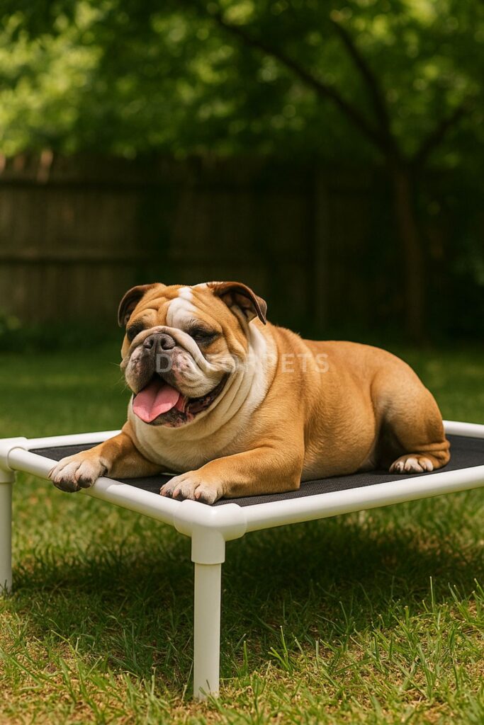Elevated PVC Pipe Dog Cot