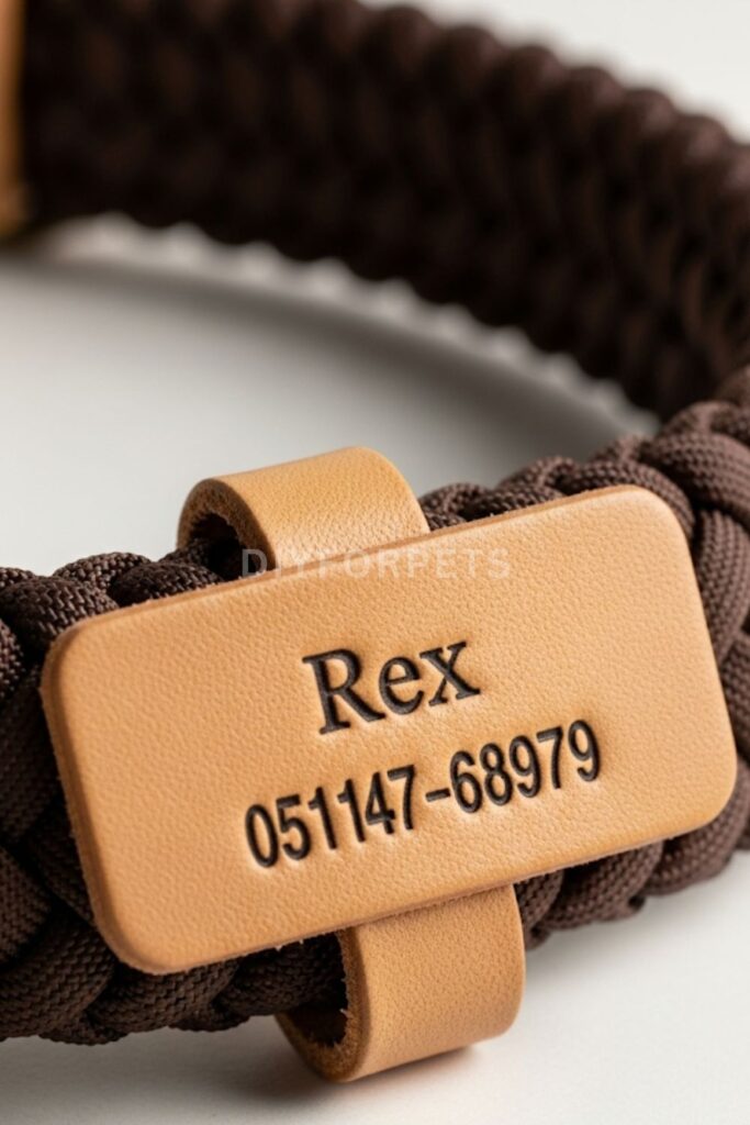 Leather Stamped Dog Tags