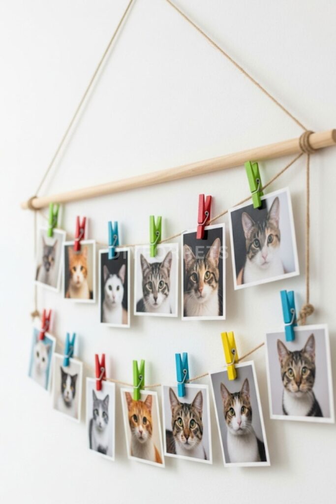 Mini Clothespin Photo Garland
