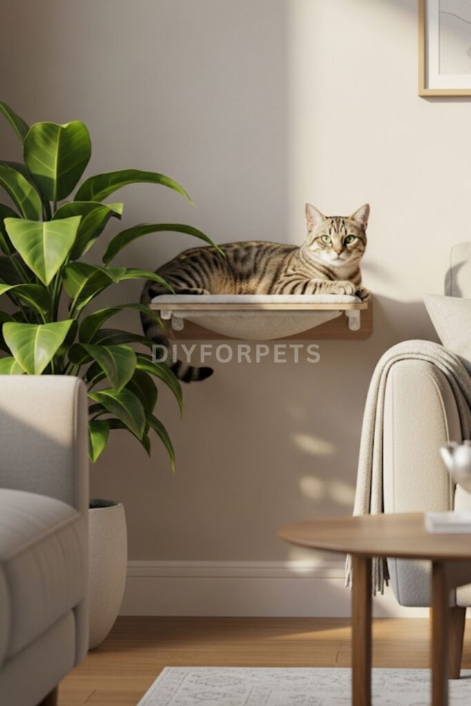 Minimalist Cat Wall Perch