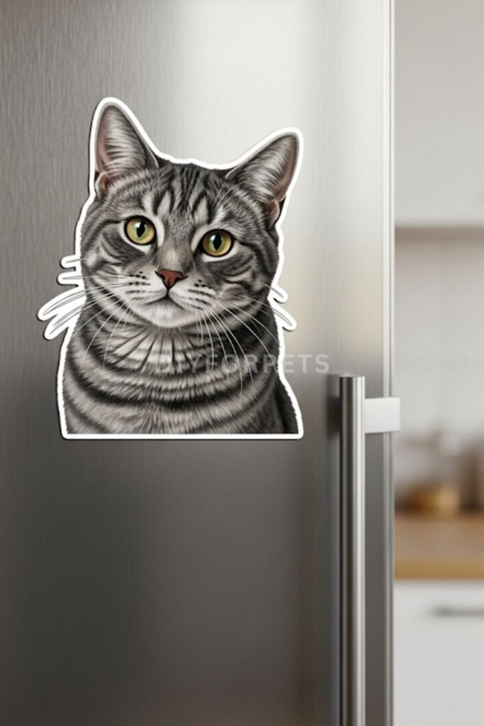 Realistic Cat Portrait Magnet