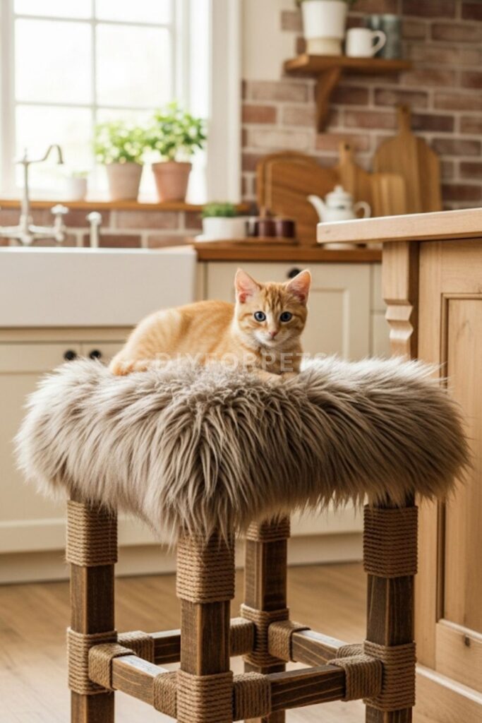 Repurposed Stool Scratcher