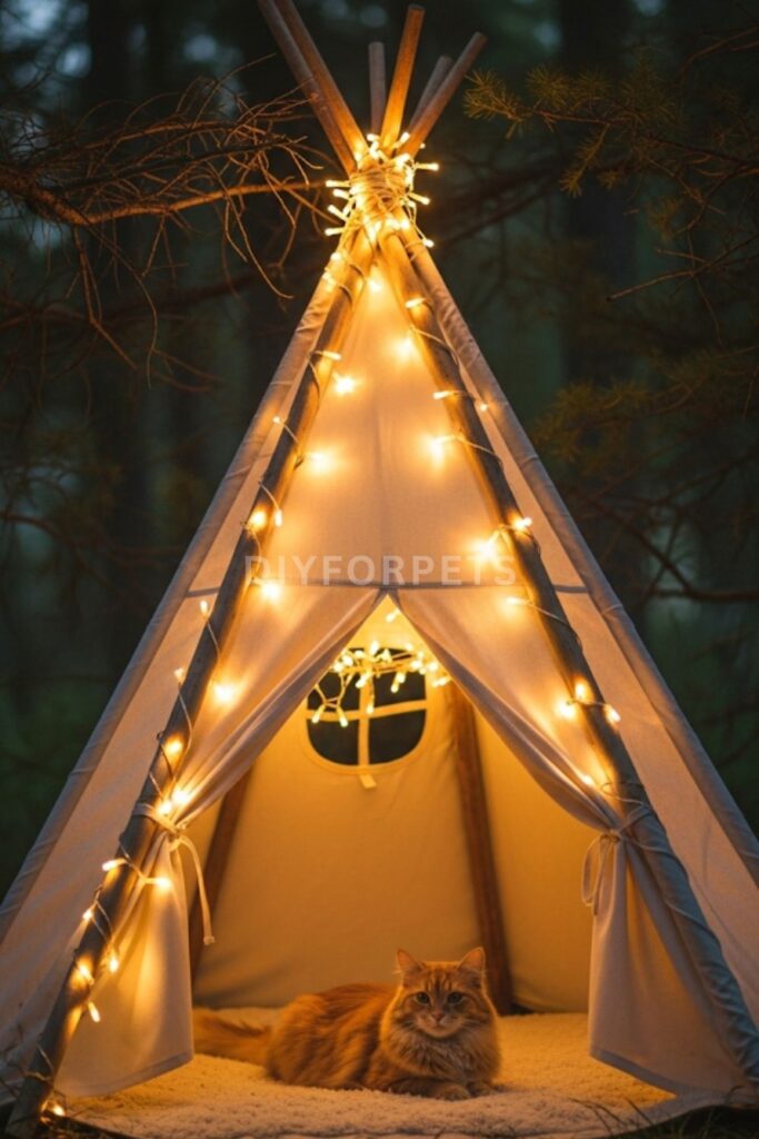 Teepee with Fairy Lights