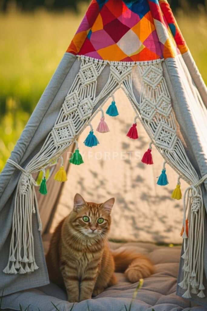 Teepee with Macrame Entrance