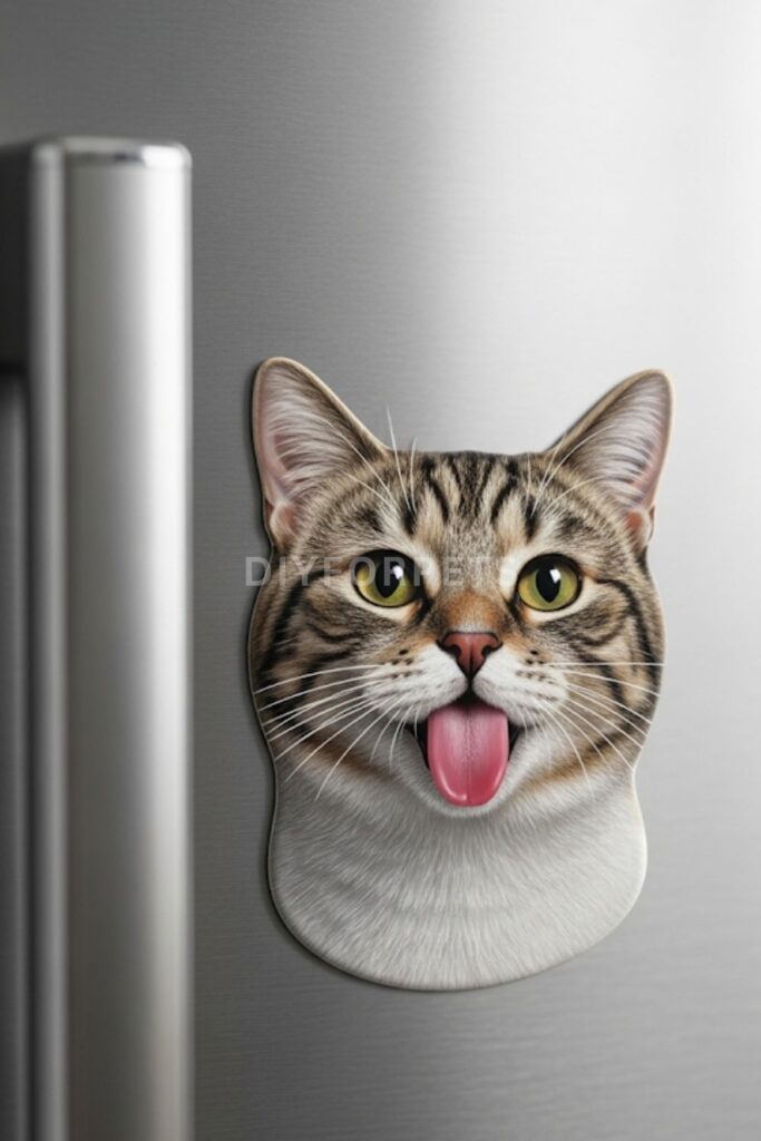 Tongue-Out Kitty Magnet